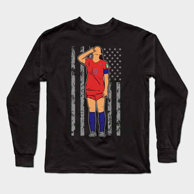 Alex Morgan Sipping Tea Long Sleeve T-Shirt by RichyTor